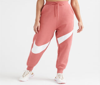 Nike Women's Swoosh Pant BB Fleece Sweatpants Pink Size X-Large