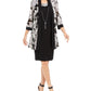 R & M Richards Women's Necklace Dress & Puff Print Jacket Black Size 4 Petite