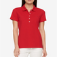 Tommy Hilfiger Women's Short Sleeve Collared Top Red Size X-Large