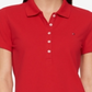 Tommy Hilfiger Women's Short Sleeve Collared Top Red Size X-Large