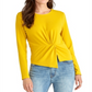 Rachel Roy Women's Val Knot Front Top -Yellow Size M