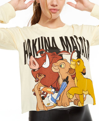 Disney Junior's Lion King Graphic Long Sleeve T-shirt Yellow Size Medium