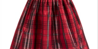 Bonnie Jean Big Girls Plus Size Belted Plaid Taffeta Dress - Red Size 20 Plus
