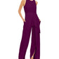 INC International Concepts Women's Belted Flyaway Leg Jumpsuit Wine Size 6