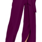 INC International Concepts Women's Belted Flyaway Leg Jumpsuit Wine Size 6