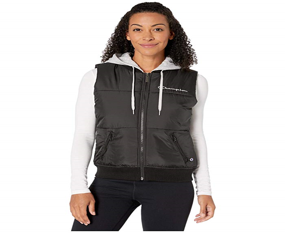 Champion Women's Athletics Stadium Puffer Vest Black Size X-Small