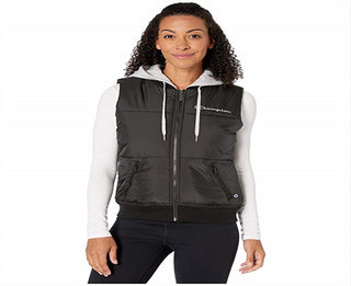 Champion Women's Athletics Stadium Puffer Vest Black Size X-Small