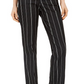 Charter Club Women's Denim Pinstriped Trousers  Black Size 18