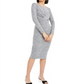 Bar III Men's  Long Sleeve Below the Knee Dress Gray Size XL
