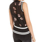 Bar III Women's  Semi-Sheer Floral-Print Top Black  Size Large