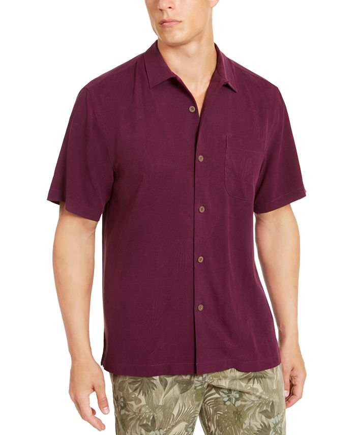 Tommy Bahama Men's Weekend Tropics Silk Shirt Purple Size XXXL