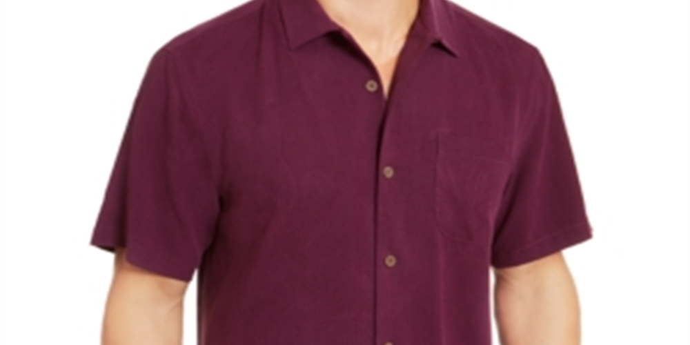 Tommy Bahama Men's Weekend Tropics Silk Shirt Purple Size XXXL