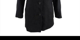 Nautica Women's Stand Collar Peacoat Black Size 2X