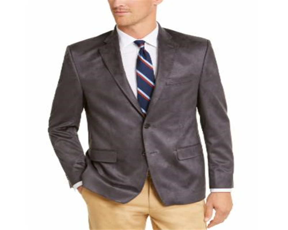 Ralph Lauren Men's Classic Fit Faux Suede Sport Coat Gray Size 48