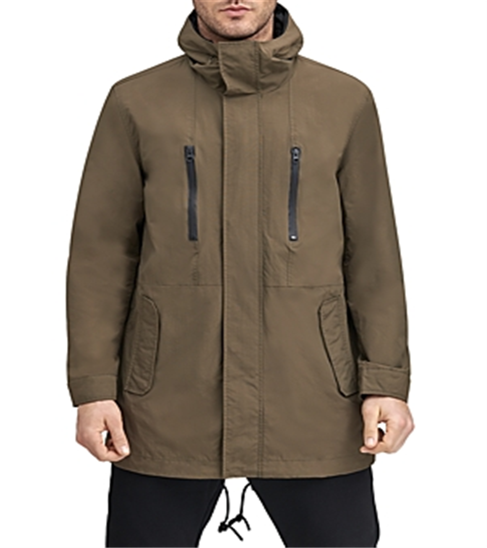 Marc New York Men's Boone Anorak Water Resistant in Military Jacket Green Size Large