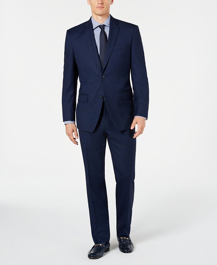 Marc New York Men’s Modern Fit Stretch Suit Blue Size 46