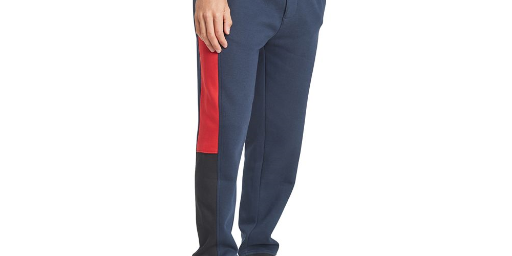 Tommy Hilfiger Men's Colorblocked Sweatpants Dark Blue Size XXL