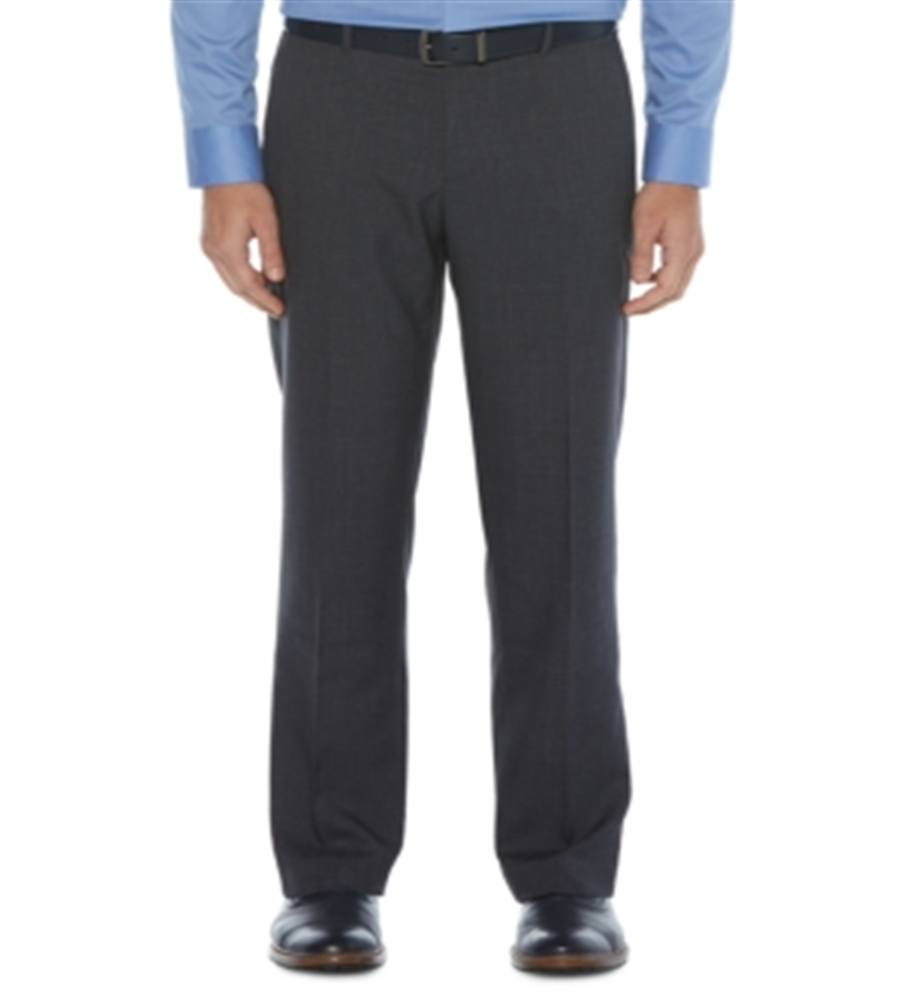 Perry Ellis Men's Modern Fit Non Iron Performance Stretch Plaid Dress Pants Blue Size 33X29
