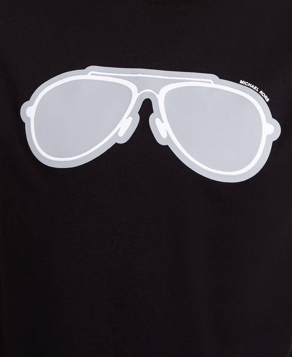 Michael Kors Men's Reflective Aviator Graphic T-Shirt Black Size Large