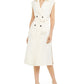 Marella Women's Sleeveless Belted Trench Dress White Size 14