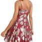 City Studios Junior's Metallic Print Fit & Flare Dress Red Size 0