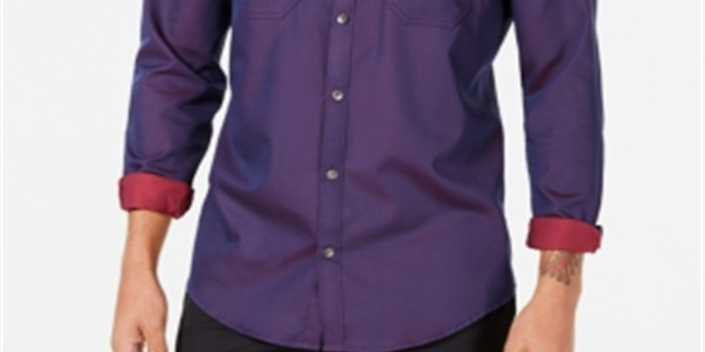 INC International Concepts  Men's Pax Shirt Purple Size Large