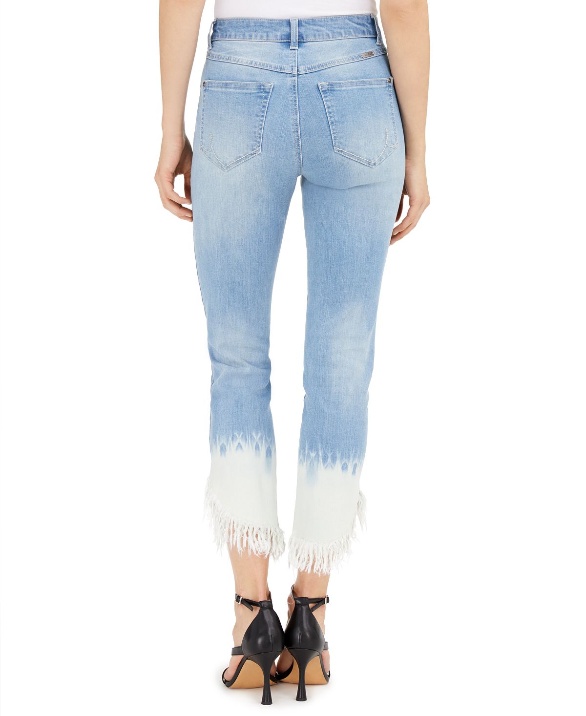 INC International Concepts Tie-Dyed Angled-Hem Mop Jeans  Blue Size 0