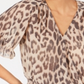 Bar III Women's Leopard Print Crop Top Brown Size XL