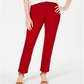 Style & Co Women's Tummy-Control Straight-Leg Fashion Jeans Red Size 4