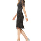 Adrianna Papell Women's Embellished Illusion Sheath Dress Black Size 8
