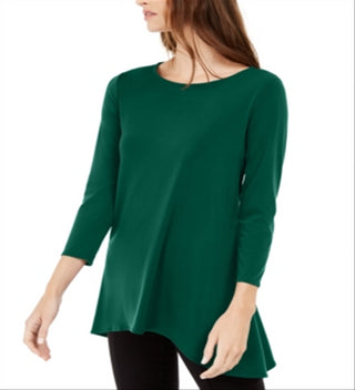 Alfani Women's High Low Tunic Green Size XX-Large