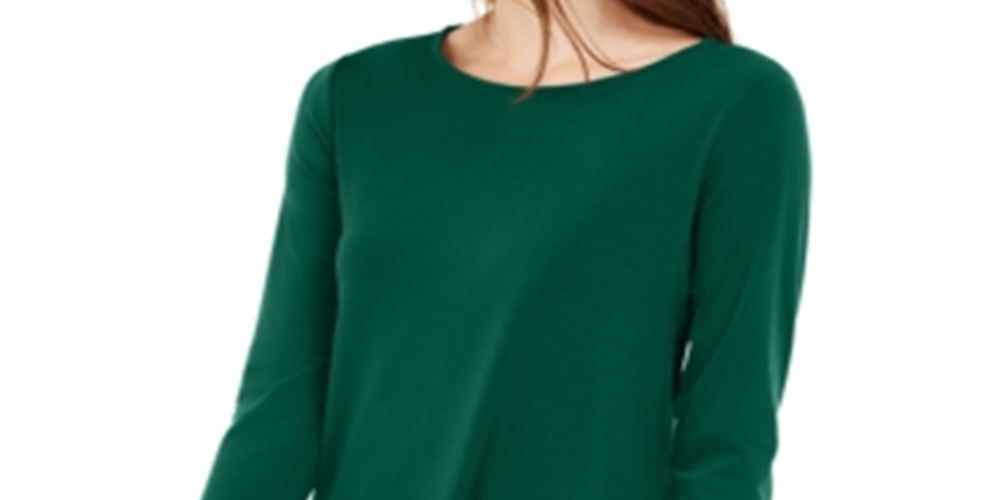 Alfani Women's High Low Tunic Green Size XX-Large