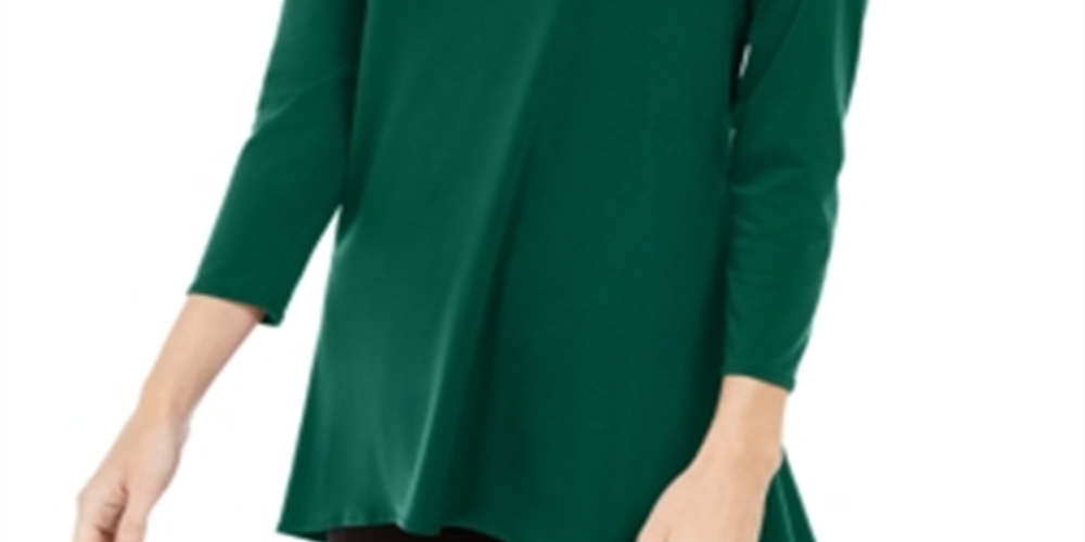 Alfani Women's High Low Tunic Green Size XX-Large
