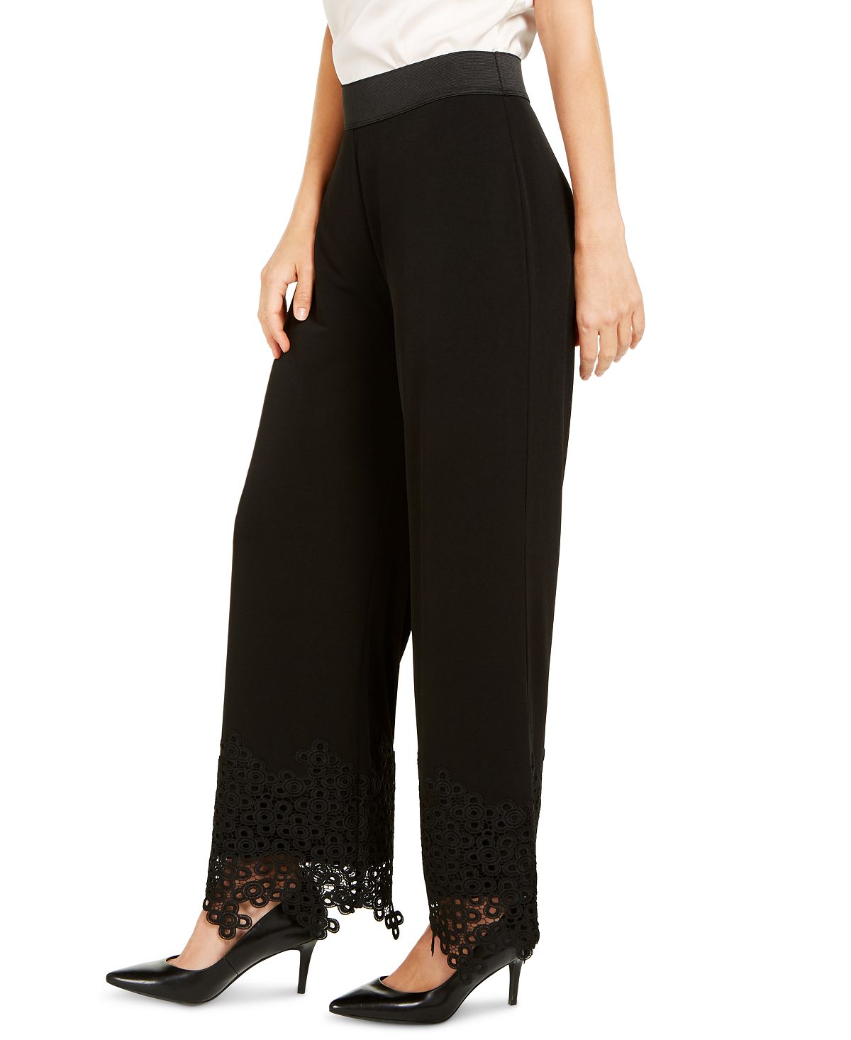 Alfani Women's Wide Leg Pants Black Size X-Large
