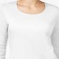 Karen Scott Women's Scoop Neck Top White Size X-Small