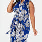 Jessica Howard Women's Plus Jumpsuit Floral V Neck Blue Size 1X