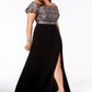 Nightway Women's Plus Size Off-the-Shoulder Gown Black Size 16W
