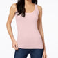 MAISON JULES Women's Sleeveless Scoop Neck Tank Top Pink Size XS