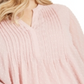 Charter Club Women's Double Ruffle Textured Pintuck Top Pink Size 3X