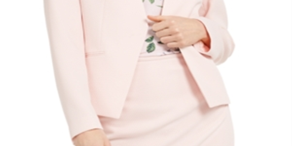 Calvin Klein Women's Rose Asymmetric Novelty Jacket Pink Size 6