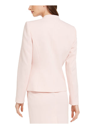 Calvin Klein Women's Asymmetrical Front Blazer Pink Size 2 Petite