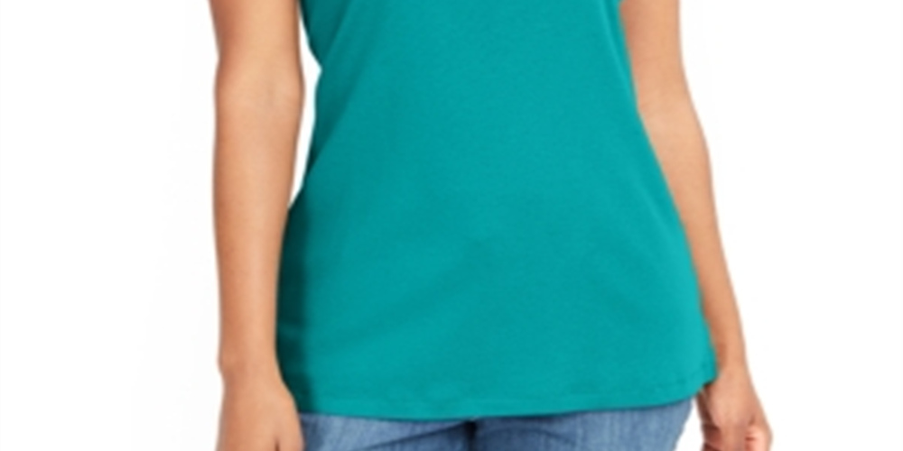 Karen Scott Women's Cotton Tank Top Blue Size Large