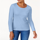 Karen Scott Women's Cotton Scoop Neck Top Blue Size XXL