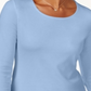 Karen Scott Women's Cotton Scoop Neck Top Blue Size XXL