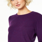 Charter Club Women's Crew Neck Cashmere Sweater Purple Size Petite Small