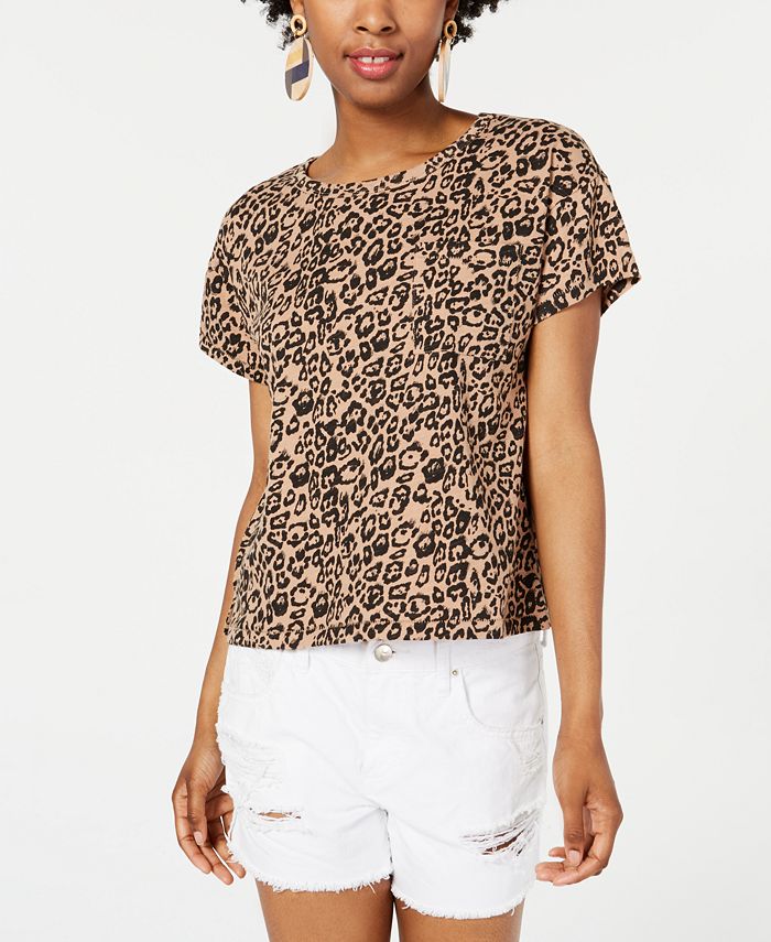 Ultra Flirt Women's Cotton T-Shirt Brown Size Medium