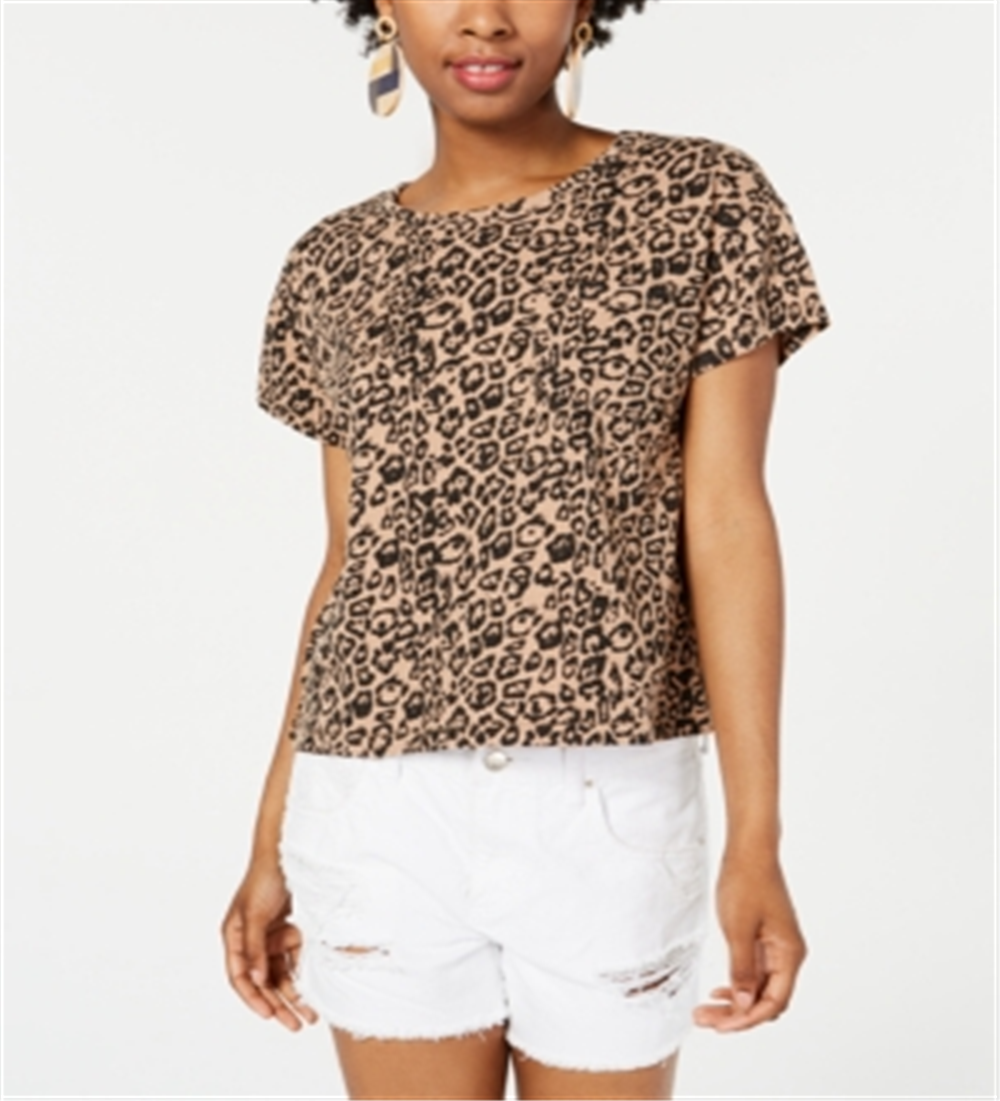 Ultra Flirt Women's Cotton T-Shirt Brown Size Medium