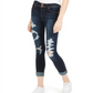 Indigo Rein Junior's Distressed Curvy Jeans Blue Size 1