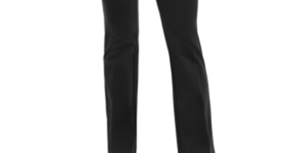 Alfani Women's Tummy Control Extended Tab Trousers Black Size 4