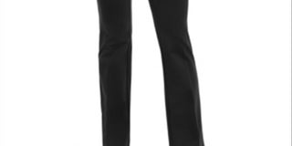 Alfani Women's Tummy Control Extended Tab Trousers Black Size 4